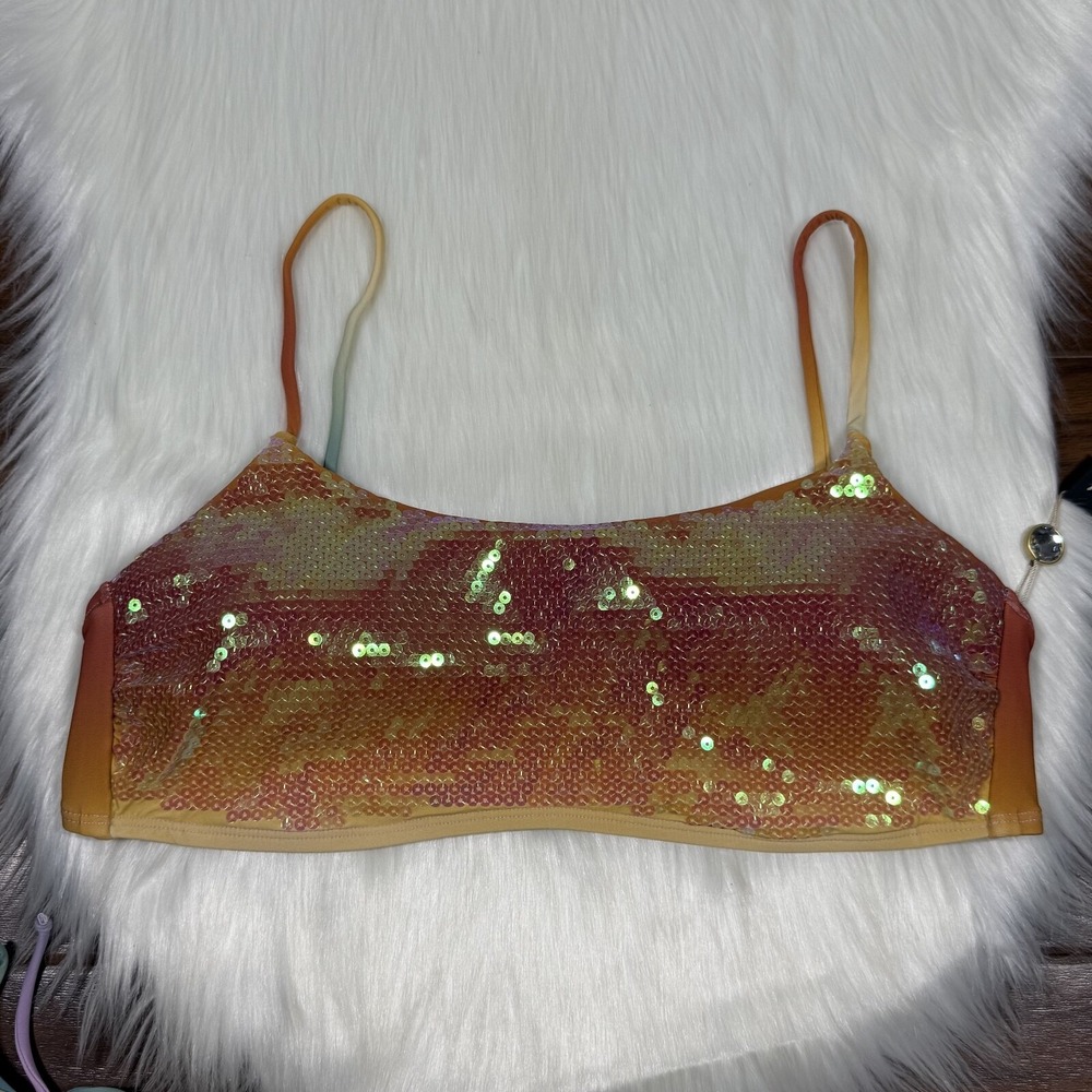Gianni Bini x Dannijo Size Large Sequin Frankie Top Jayla Bikini Bottom Swimsuit - Picture 2 of 12